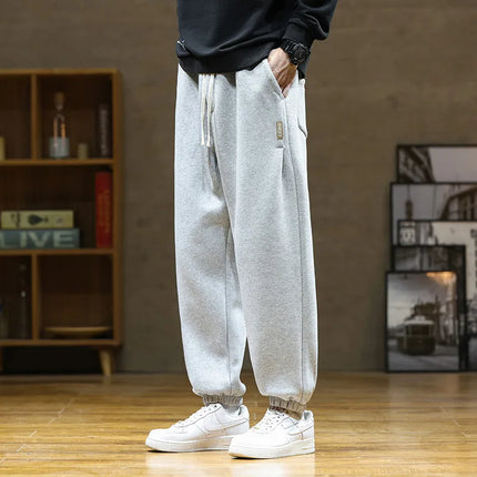 2024 New in Spring Sweat Pants Men Loose Drawstring Jogger Sports Trousers Male Autumn Big Size Casual Sweatpants Plus Large 8XL