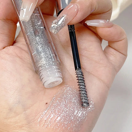 Diamond Silver Mascara Shiny Galaxy Sequins Sweat Proof Glitter Eyelashes Quick Dry Lasting Curling Thick Mascara Shimmer Makeup