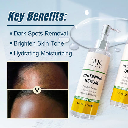 WK JALY Whitening, Black Spots Removal Serum, With Niacinamide, Arbutin, Remove Melanin, Freckles, Even Skin Tone, for All Skin
