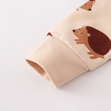 Little maven 2024 Autumn New Tops Kids Clothes Baby Boys Children's Clothing Spring Cartoon Hedgehog Infants Sweatshirts Hoodie