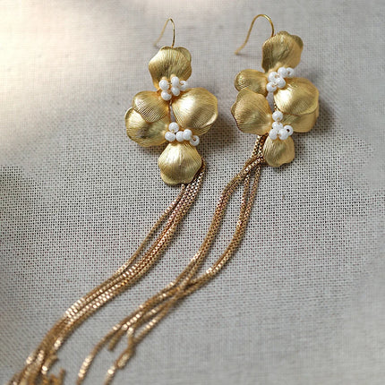 Ins Copper Floral Leaf Hair Pins Bridal Comb Girls Hair Piece Jewelry Handmade Wedding Women Headpiece