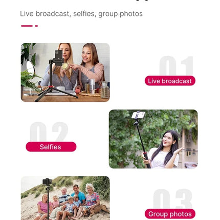 Ulanzi MT-44 1.46M Extend Selfie Stick Tripods Tripod With phone Clamp For Cameras Cellphone Samsung iPhone Huawei Xiaomi Stand