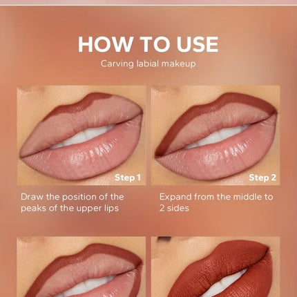 BEAUTY GLAZED 10 Color Nude Lip Liner Natural Long-Lasting Waterproof Matte Effect  Easy-To-Color and Non-Smudge Lip Liner