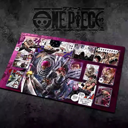 60*35cm Anime One Piece OPCG GAME Card PlayMat Comic Series New Four Emperors Teach Shankusu Buggy Luffy Chopper Collection Toys