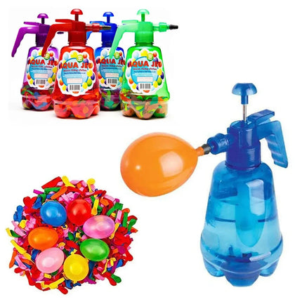 New Portable Air Water Bomb Balloon Pump With Balloons For Kids Party Outdoor Toy Balloons (Pump and Balloons Random Color)