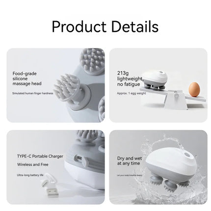 Electric Smart Cat Head Massager Waterproof Automatic Pet Massage Toy Relaxing Kitten Pet Supplies Wholesale For Cat Daily Use