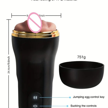 Mens Automatic Masturbation Cup 3D Realistic Vaginal Penis Pump Trainer Pocket Pussy Blowjob Dicks Stimulator Adult Men Sex Toys