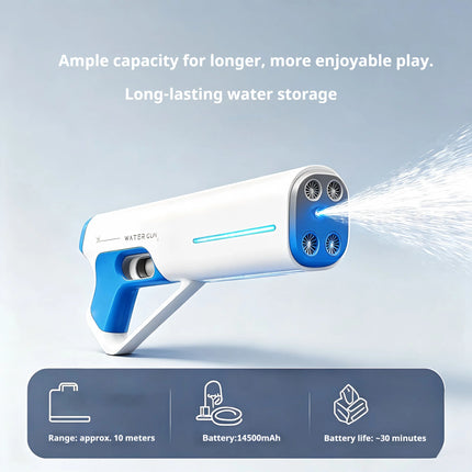 Electric Pulse Auto Burst Water Gun Toy, Auto Water Absorb Large High Pressure Squirt Gun for Kids Outdoor Drifting Play