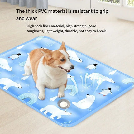 Floor Mat Cool Summer Pet Cooling Mat Ice Gel Self Added Water Dog Cold Bed Mat Portable Durable Pet Ice Cushion For Dogs&Cats