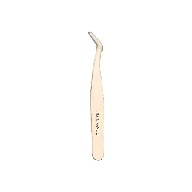 Herorange Anti-Stick Tweezers Non-Sticky DIY Rounded Design Safe and Convenient Professional Grafting Anti-Stick Glue-Free False Eyelash Tweezers 16.3g-13.1-1-0.2