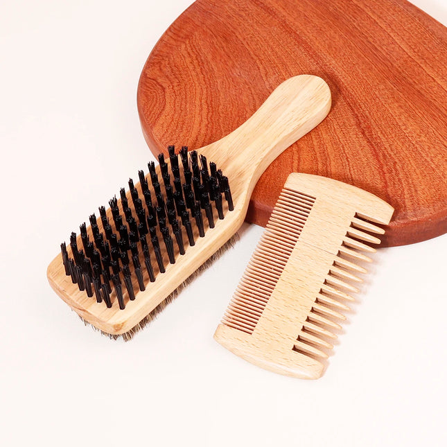 Wooden massage comb set, anti-static, suitable for home hairdressing and hair salons,special for real hair wigs