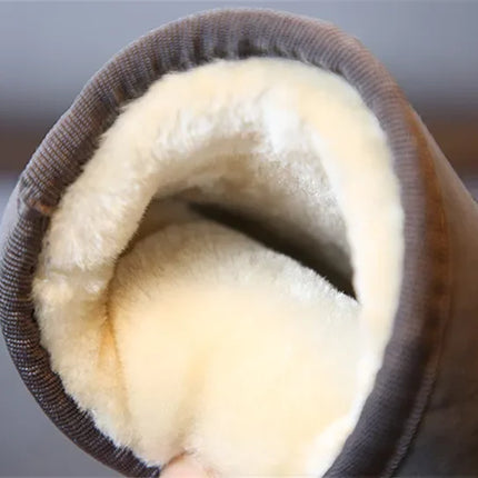 Children Snow Boots Winter Cute Warm Fashion Anti Slip Shoes Kids Boys Girls Leisure Thick Fur Platform Flat Short Boot Sneakers