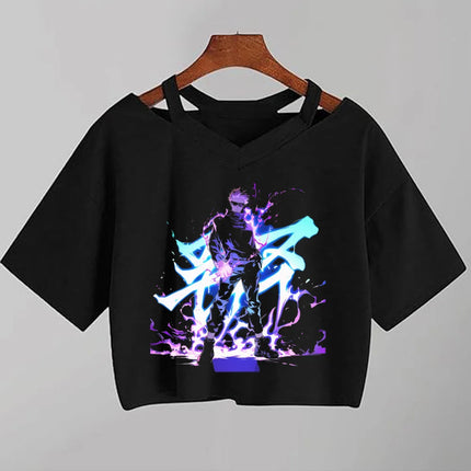 Jujutsu Kaisen Cute Crop Top Women Cropped Haut 2026  T Shirt Y2k Top   Tshirt Female
