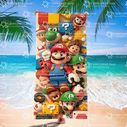 Cool Towel Soft Pool Classic Gift For Travel Gym Shower Camping Quick Dry Sports Large S-Super Game Beach M-Marios Towel