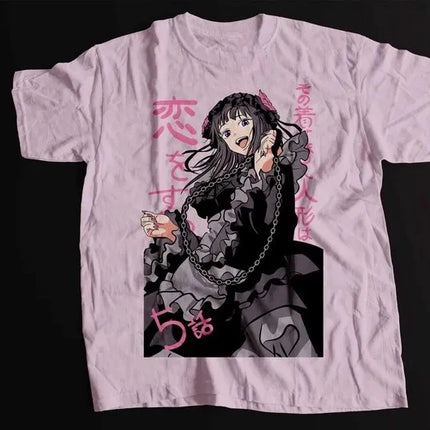 My Dress-Up Darling Marin Kitagawa Gothic Outfit Anime Graphic T-Shirt – Dark Style Character Print Cotton Apparel for Anime