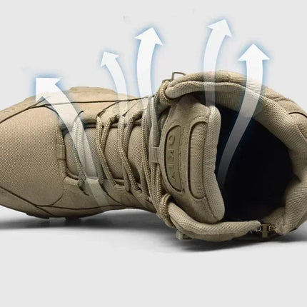 2024 Fashion Men's Desert Combat Boots Outdoor Leather Hiking Shoes Men Hunting Work Safty Boots Men's Short Boots ankle boots
