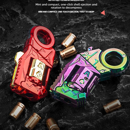 Metal Alloy Shell-Ejecting Toy Pistol Set Fun Shooting Sensory Toy Stress Relief EDC Office Desk Gadget Gift for Boys Adults