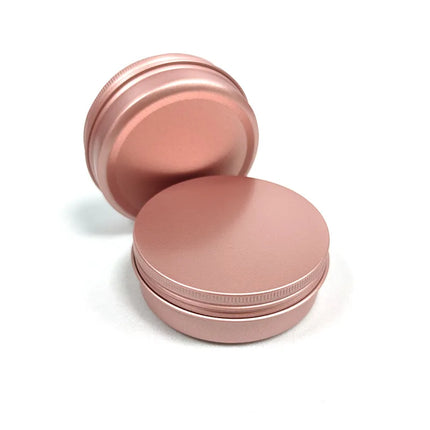 10/20/50/100pcs 5ml 10ml Matte Rose Gold Jar 30ml Cream Pink Aluminum Case 50ml 60ml Lip Balm Pot Cosmetic Container 150ml 4201