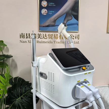 NEW Professional FAC 2 IN 1 Diode Laser 5000w Hair Removal Machine Pico Qswitch ND YAG tattoo removal machine 4 Waves 808NM