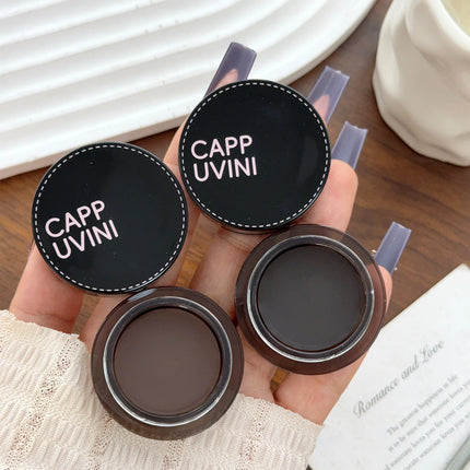 Black Brown Eyeliner Cream with Makeup Brushes Waterproof Lasting Matte Non Smudging Eye Liner Eyebrow Dual Purpose Cosmetics