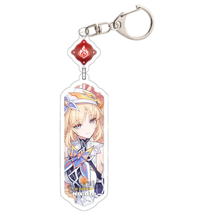 Anime Keychain Linnea Flins Durin Mualani Furina Arlecchin Key Chain Accessories Genshin Impact Cute Bag Pendant Key Ring Gift
