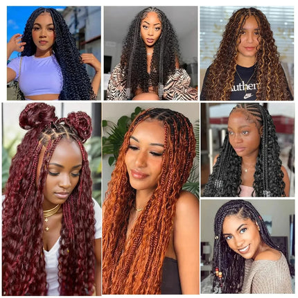 16-24inch Human Hair Bulk for Braiding Remy Hair Deep Wave Boho Braids Hair Bulk Extension Bobbi Hair for Women Wholesale