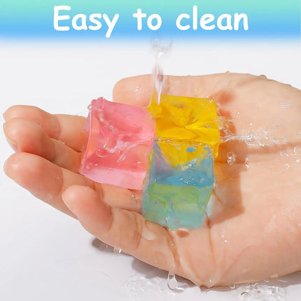 5-100pcs Ice Cube Sensory Toys Squishy Fidget Stress Cube for Adults Kids Anxiety Stress Relief Hand Therapy Sensory Squishy