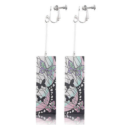 Creative Anime Acrylic Earrings For Women Demon Layer Butterfly Tanjiro Ear Drop Trendy Fans Cosplayer Jewelry Accessories Gifts