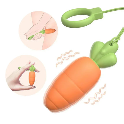 Cute Carrot Vibrating Powerful Mini Bullet 9 Modes for Women Clitoris Stimulator Dildo Adult Sex Toy  Anal Massage Vibrator