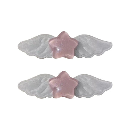 2pcs Cute Hairpins Sweet Hair Barrettes Y2K Pill Star Wings Hair Side Clip