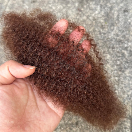 4C Afro Kinky Bulk Human Hair Extensions Crochet Human Hair 10-18 Inch Peruvian Hair for Mini Twist Braids Dreadlocks Extensions