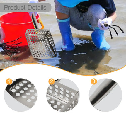 Beach Shovel Multipurpose Portable Beachcombing Scoop Picking Up Creatures Clam Digging Sand Sifter Reptile Sand Scoop