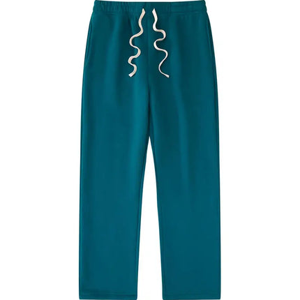 High-end sweatpants made of 350g American retro blended fabric, custom logo, casual and loose fit, breathable, large size sweatp