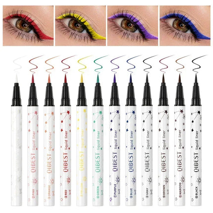 1Pc Quickily Drying Colorful Eyeliners Pencil Eyes Cosmetics Matte Liquid Eyeliners Waterproof Lasting White Sweatproof  Make Up