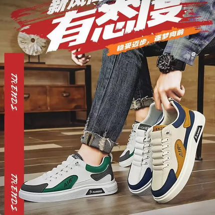 2025 ^Spring and Autumn New Men's Shoes Leather Low cut Fashion Trendy Running Sports Men's Casual Trendy Shoes