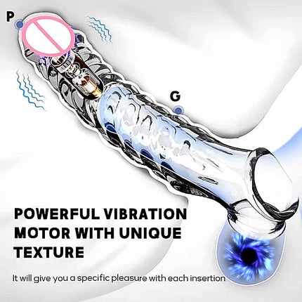 Penis Sleeve Extensions Condom Male Enlargement Delay Vibrators For Men Flexible Glans Penis Enlarger Extender Delay Ejaculation