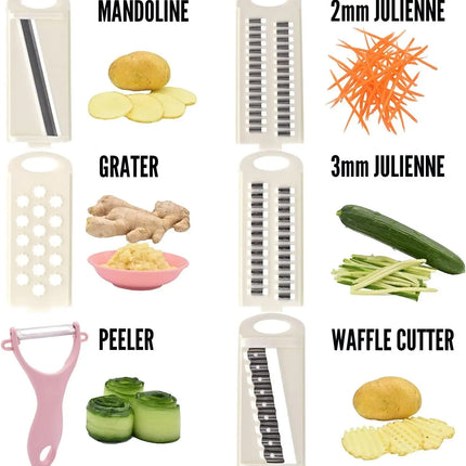 5 in 1 Multi-Functional Vegetable Chopper Onion Chopper Food Chopper Kitchen Mandoline Slicer Veggie Dicer Cutter