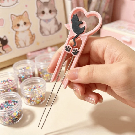 Cat Perler Bead Placement Pen High Quality Long Fuse Bead Double Needle Tool Smooth Multifunctional Collage Bead Tool DIY