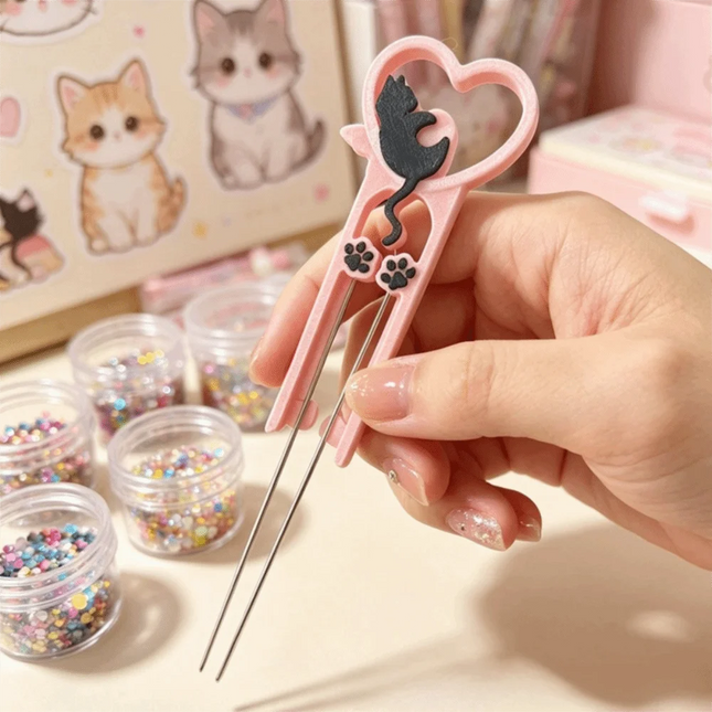 Cat Perler Bead Placement Pen High Quality Long Fuse Bead Double Needle Tool Smooth Multifunctional Collage Bead Tool DIY