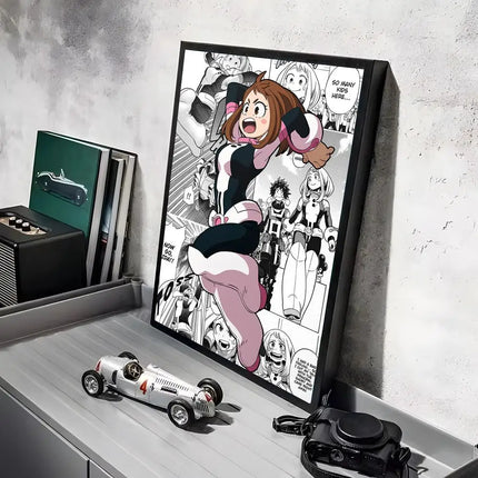 My Hero A-Academia Poster Stickers Mural Painting Self-Adhesive Wall Decals for Bedroom Living Room Home HD Decor Gift