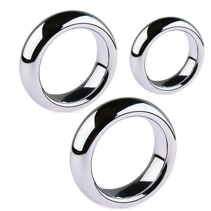 6 Size Metal Cock Ring Sex-Toys For Men Penis Bondage Lock Delay Ejaculation Penis Rings Weight Cockring Sex Toys For Adults 18