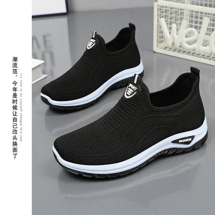 Men Casual Shoes Breathable Sneakers Mens Lightweight Walking Running Shoes Slip on Loafers for Couple Zapatillas Hombre Size 44