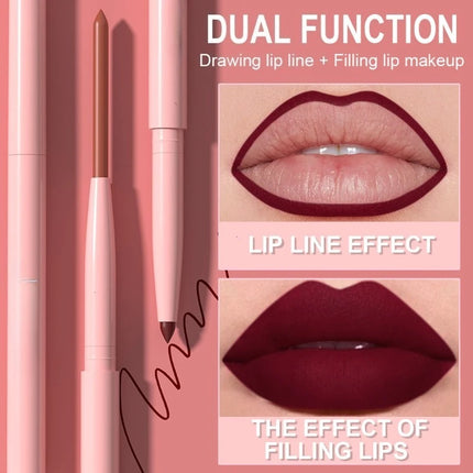 6pcs Lip Liner Pen Set Long-Lasting, Waterproof Sweatproof, Easy Coloring Non-fading Color Rendering Lip Gloss Set Beauty Makeup