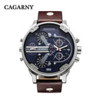 Blue Brown Leather