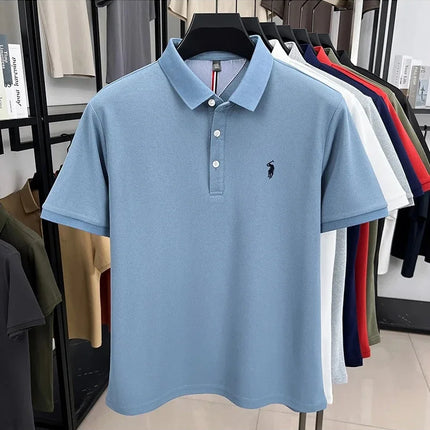 Luxury brand short sleeve polo shirt, exquisite pony embroidery, summer new breathable T-shirt, new fashion Paul men's wear