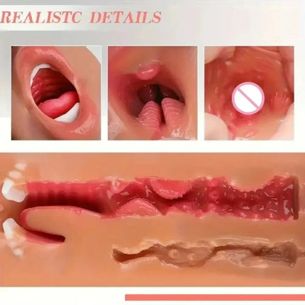 3-in-1 male sex toy, masturbation cup, male adult sex toy, tight vagina, anus, mouth, oral sex, male masturbation toy