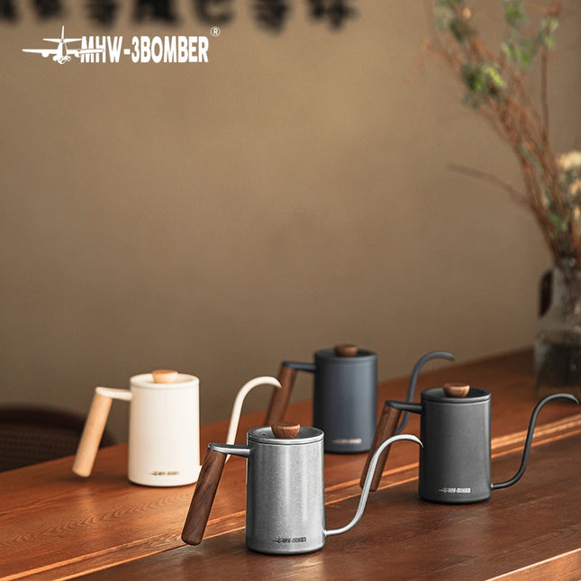 MHW-3BOMBER Planet Hand Brewing Kettle Kettle Gooseneck Spout Drip Coffee Maker Kettle  Pour Over Pot Set Goose Necked Kettle
