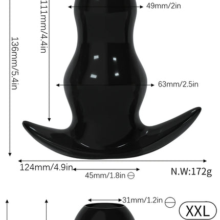 5 Sizes Hollow Anal Plug/Dilator/Dildo Soft Speculum Prostate Massager Butt Plug Set Intimate/Enema Sex Toys For Women Men Gay