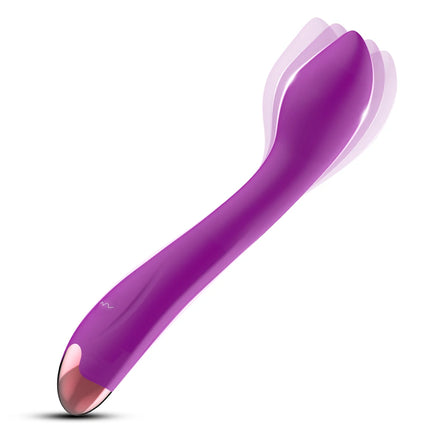 Flexible Finger Design High-End Silicone G-Spot Vibrator with Clitoral Stimulation – Waterproof, Quiet, Rechargeable Adult Toy f