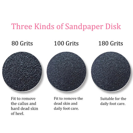 60 PCS/Lot Replacement Foot File Sandpaper Disk Sanding Paper Accessory For Electric Foot Callus Remover Tool Pedicure Tool